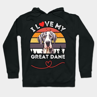 I Love my Great Dane Hoodie